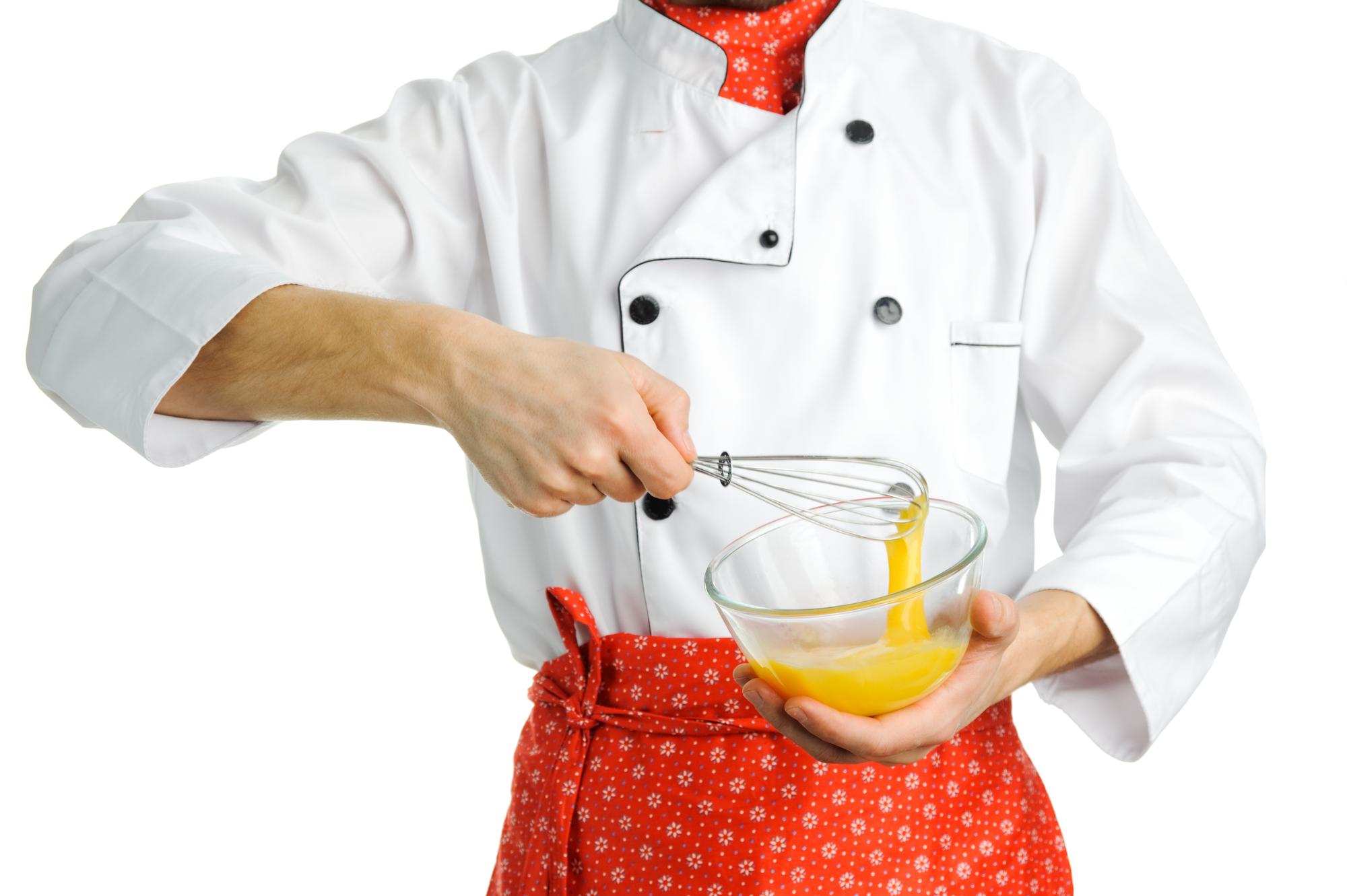Student cooking demonstration close-up