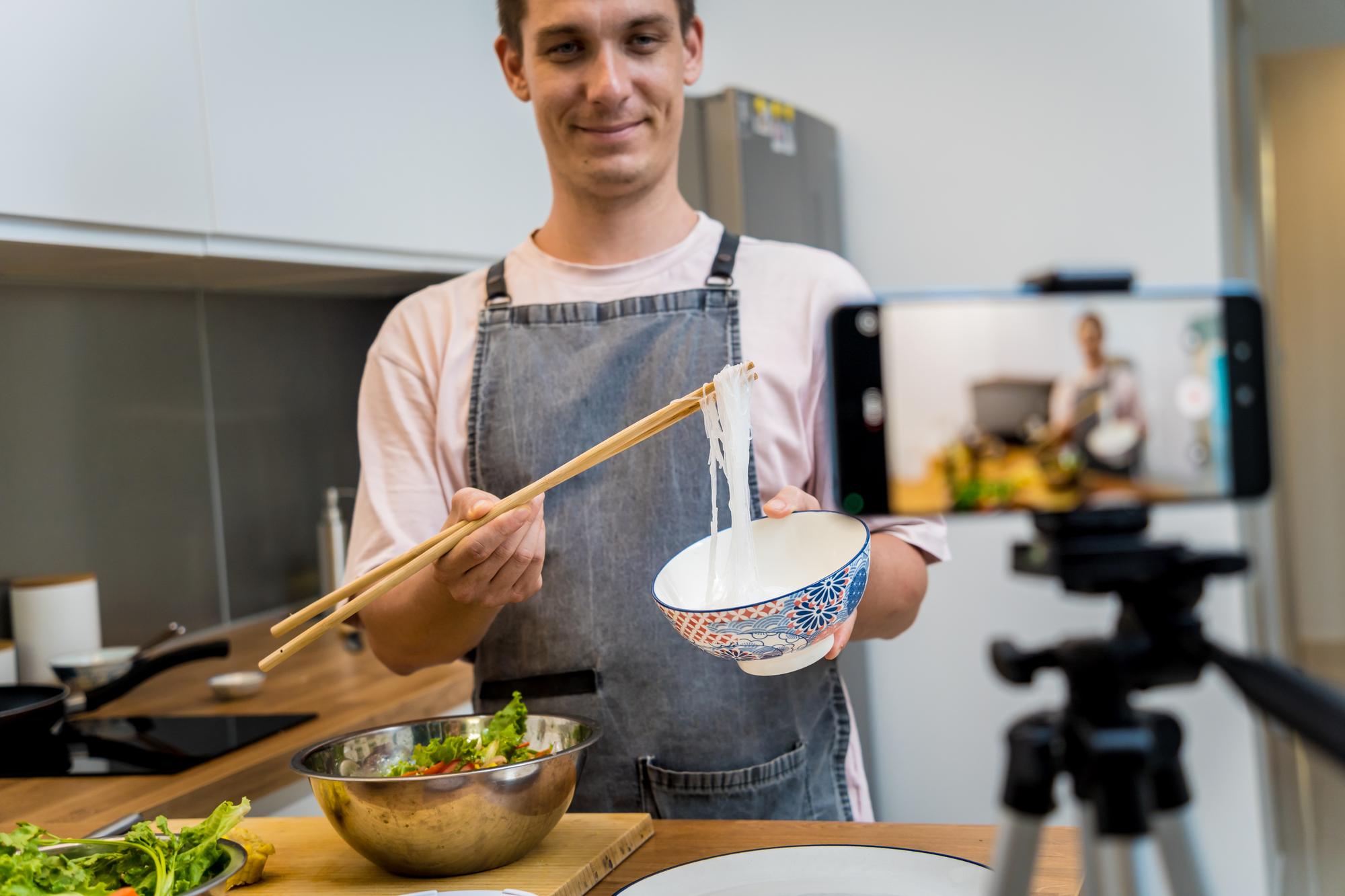 Instructor showing plating technique